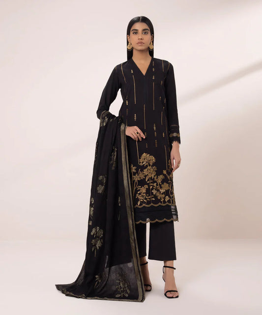 SAPPHIRE | UNSTITCHED 2 PIECE EMBROIDERED DOBBY SUIT
