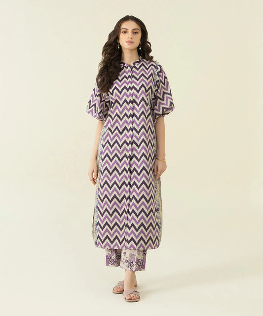 Sapphire | Unstitched 2Pc Printed Lawn - Shirt & Trouser | U2T-DY23V4-12-R