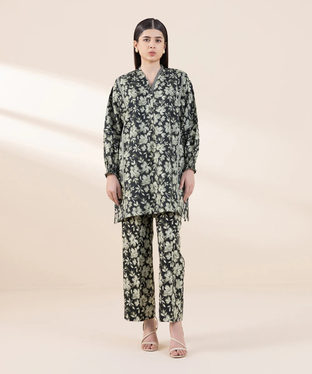 SAPPHIRE | UNSTITCHED 2 PIECE PRINTED CAMBRIC SUIT