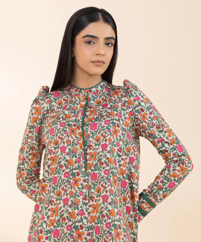 SAPPHIRE | UNSTITCHED 2 PIECE PRINTED LIGHT KHADDAR SUIT