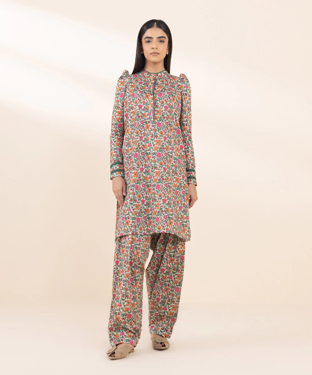 SAPPHIRE | UNSTITCHED 2 PIECE PRINTED LIGHT KHADDAR SUIT