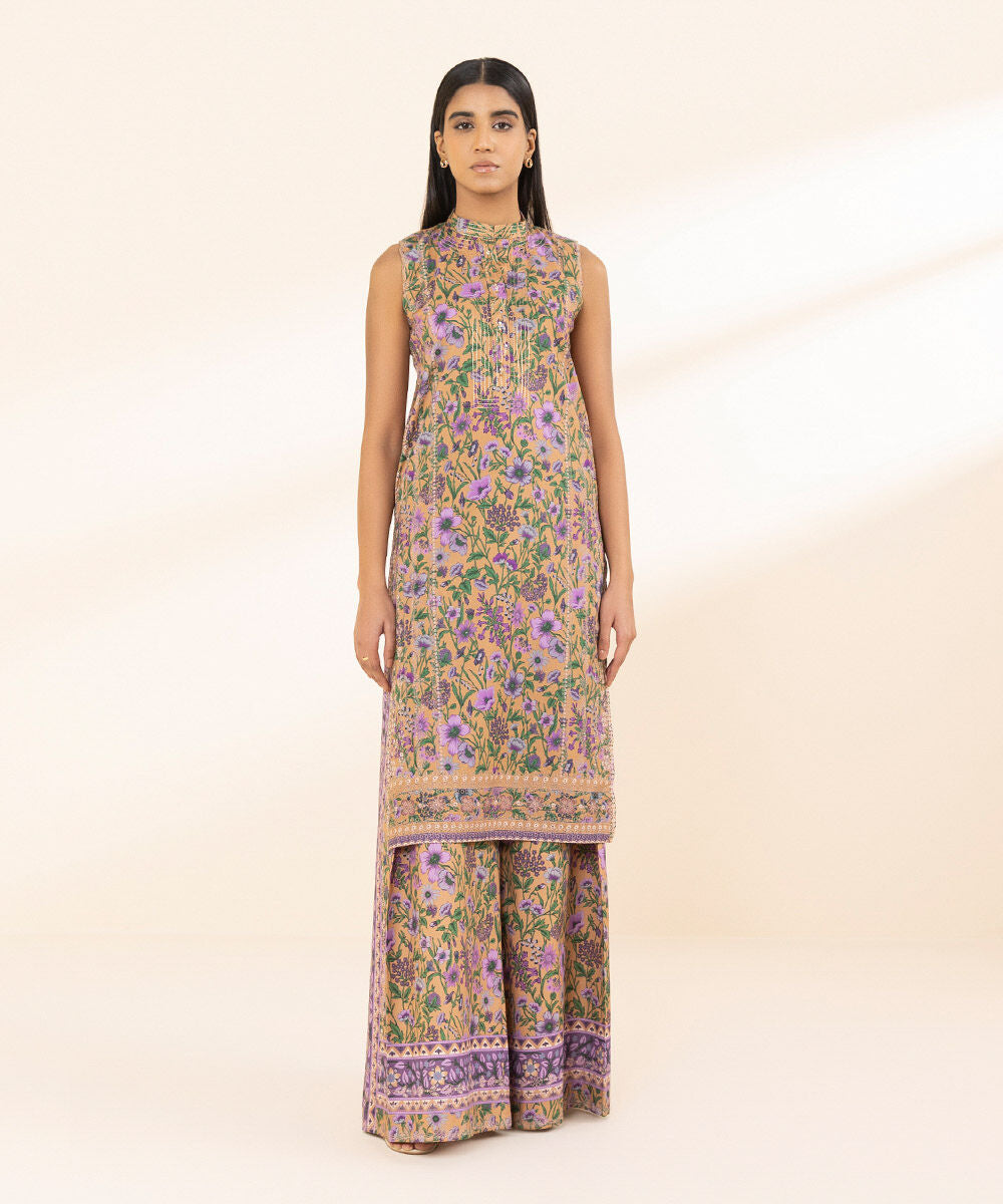 SAPPHIRE | UNSTITCHED 2 PIECE PRINTED LAWN SUIT