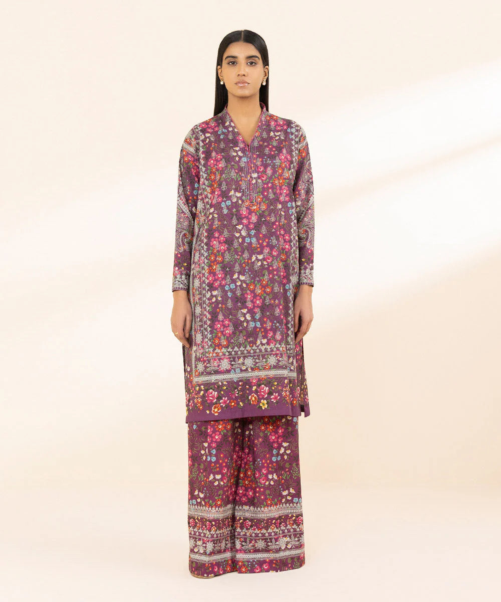 SAPPHIRE | UNSTITCHED 2 PIECE PRINTED LAWN SUIT