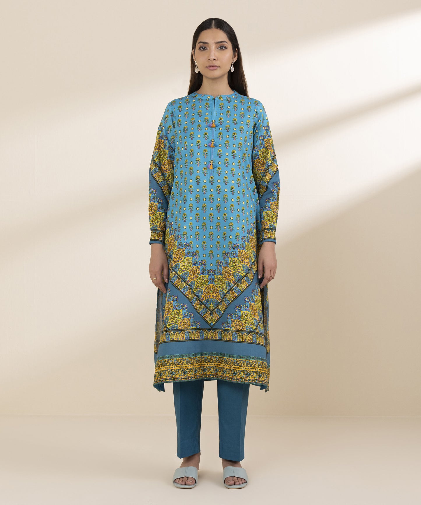 SAPPHIRE | UNSTITCHED 2 PIECE PRINTED LAWN SUIT