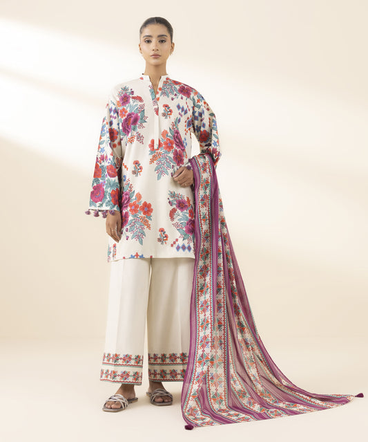 SAPPHIRE | UNSTITCHED 3 PIECE PRINTED LAWN SUIT