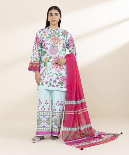 SAPPHIRE | UNSTITCHED 3 PIECE PRINTED LAWN SUIT