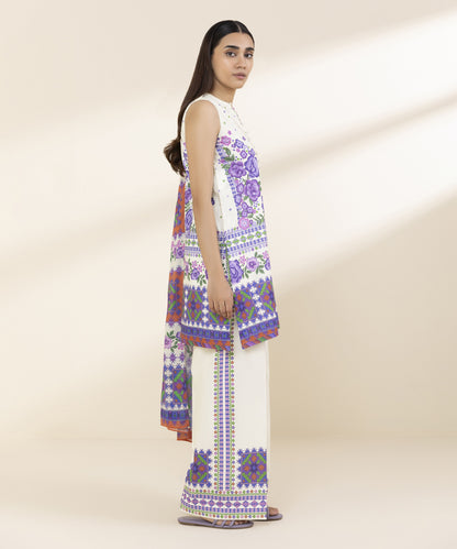 SAPPHIRE | UNSTITCHED 3 PIECE PRINTED LAWN SUIT