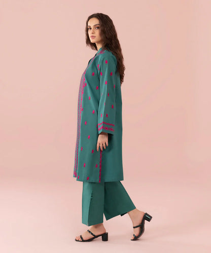 Sapphire | Unstitched 2 Piece - Embroidered Cambric Suit
