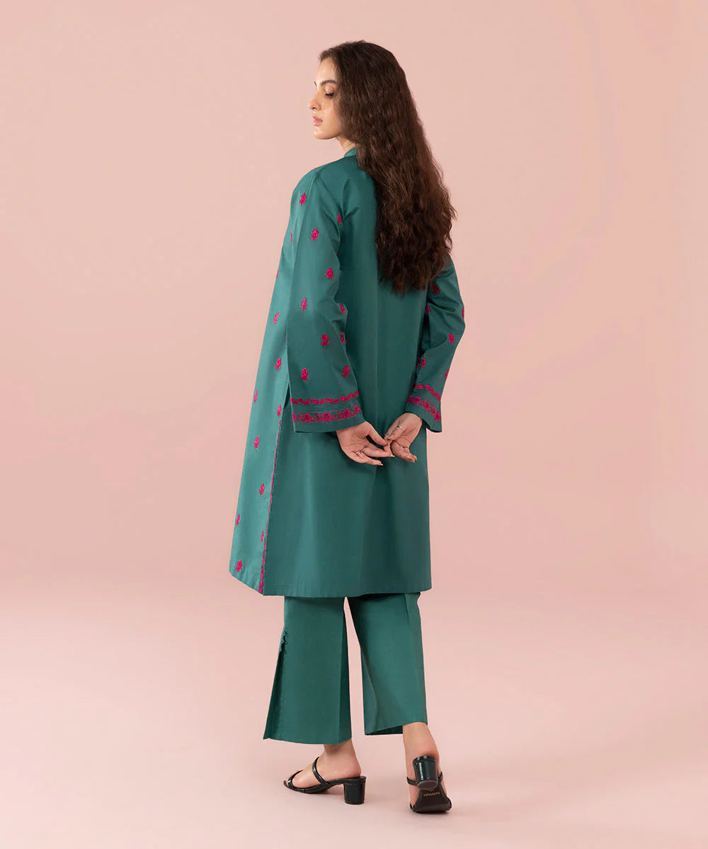 Sapphire | Unstitched 2 Piece - Embroidered Cambric Suit