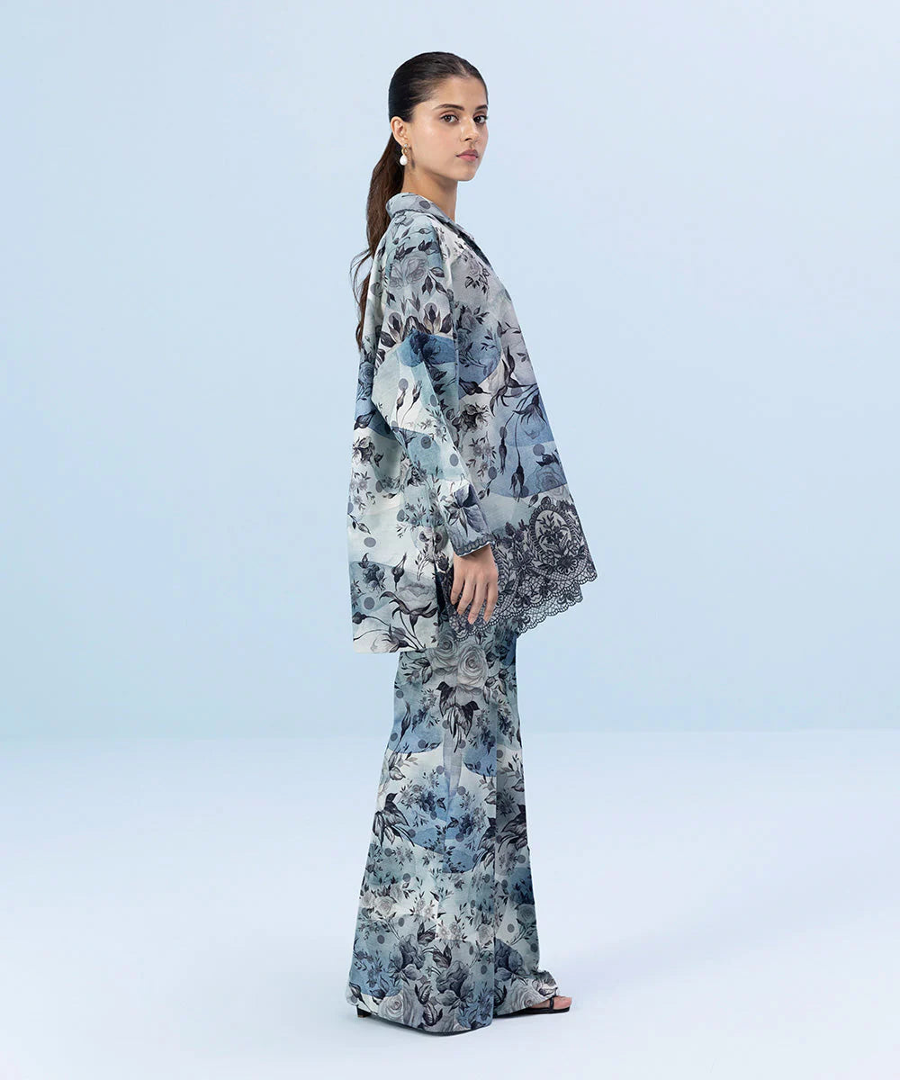 SAPPHIRE | UNSTITCHED 2 PIECE EMBROIDERED CAMBRIC SUIT