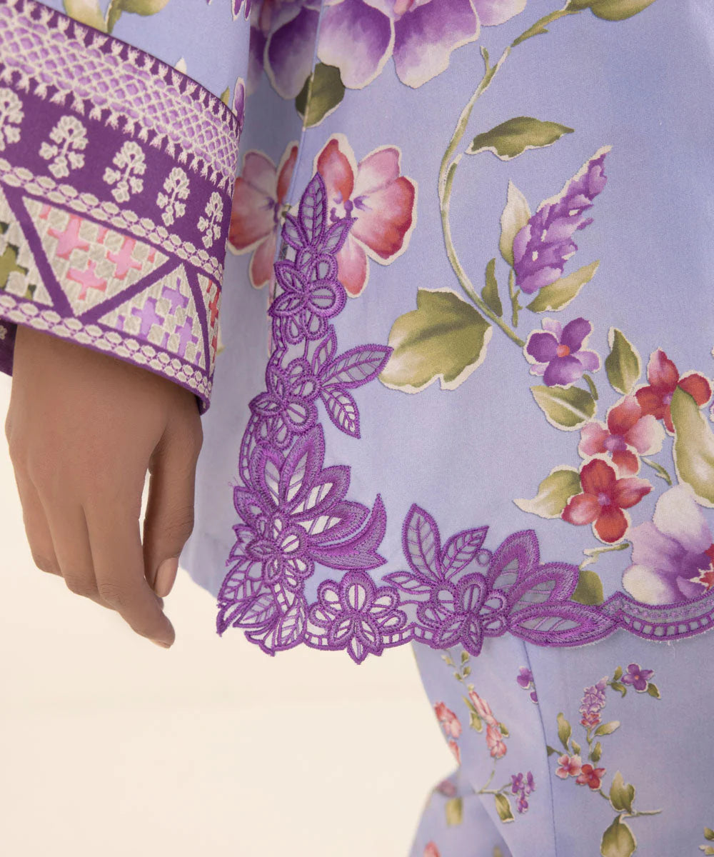 SAPPHIRE | UNSTITCHED 2 PIECE EMBROIDERED CAMBRIC SUIT