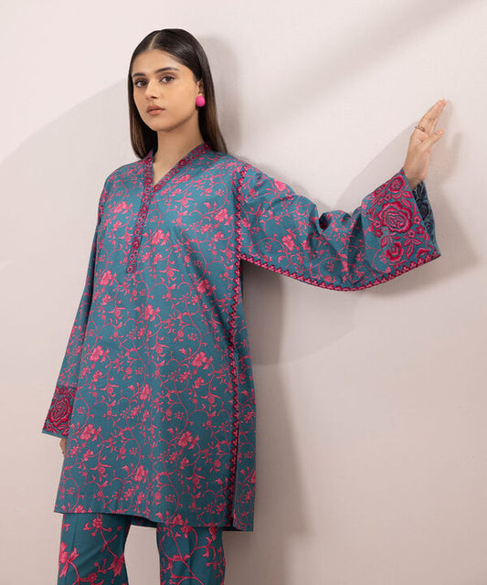SAPPHIRE | UNSTITCHED 2 PIECE EMBROIDERED LAWN SUIT