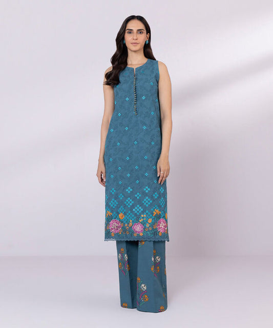 SAPPHIRE | UNSTITCHED 2 PIECE EMBROIDERED JACQUARD SUIT
