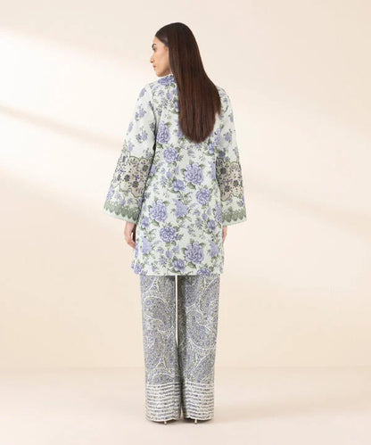 SAPPHIRE | UNSTITCHED 2 PIECE EMBROIDERED LAWN SUIT