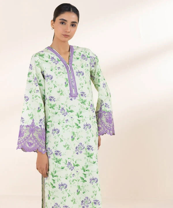 SAPPHIRE | UNSTITCHED 2 PIECE EMBROIDERED LAWN SUIT