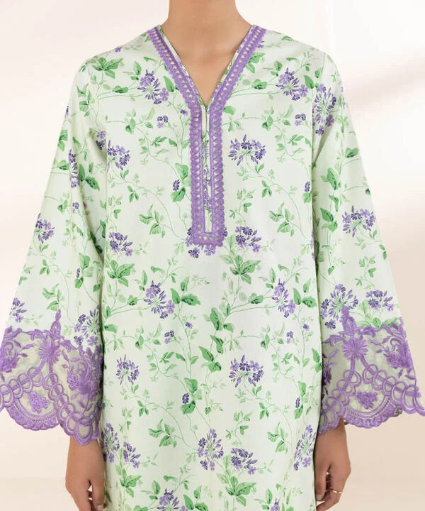 SAPPHIRE | UNSTITCHED 2 PIECE EMBROIDERED LAWN SUIT