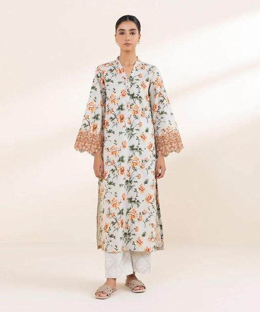 SAPPHIRE | UNSTITCHED 2 PIECE EMBROIDERED LAWN SUIT