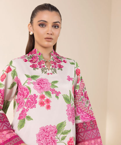 SAPPHIRE | UNSTITCHED 2 PIECE EMBROIDERED SILK SUIT