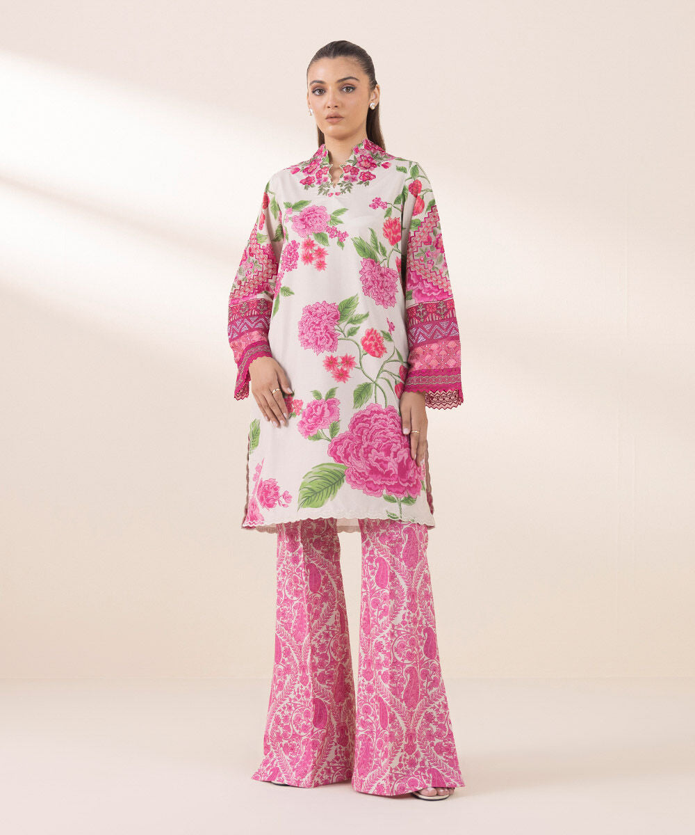 SAPPHIRE | UNSTITCHED 2 PIECE EMBROIDERED SILK SUIT