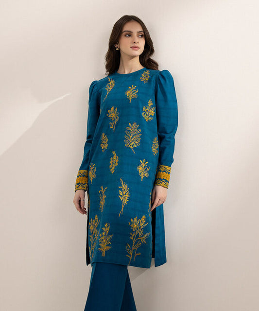 SAPPHIRE | UNSTITCHED 2 PIECE EMBROIDERED DOBBY SUIT
