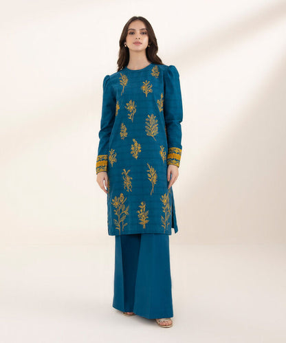 SAPPHIRE | UNSTITCHED 2 PIECE EMBROIDERED DOBBY SUIT