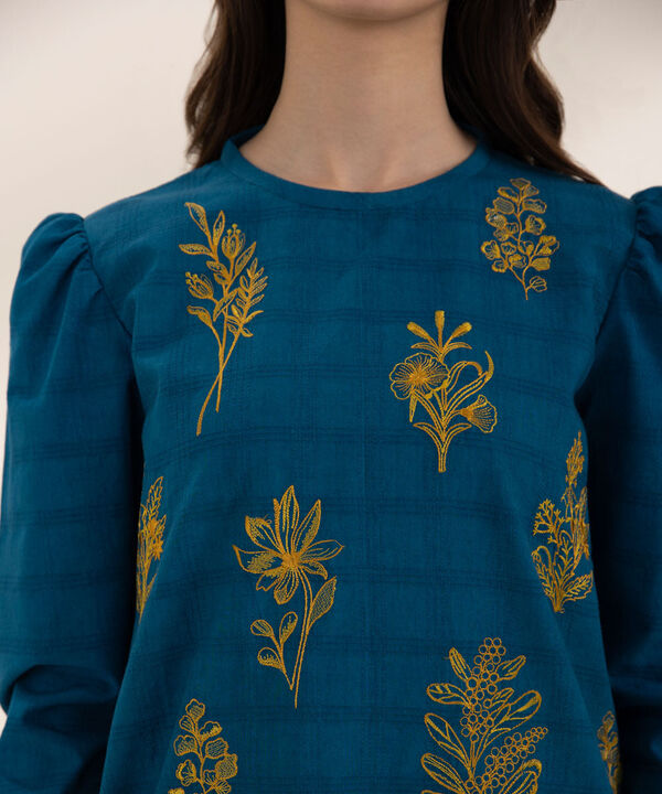 SAPPHIRE | UNSTITCHED 2 PIECE EMBROIDERED DOBBY SUIT
