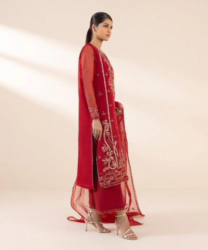 SAPPHIRE | UNSTITCHED 3 PIECE EMBROIDERED ORGANZA SUIT