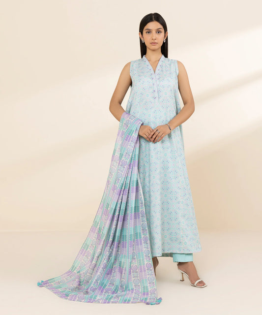 SAPPHIRE | UNSTITCHED 3 PIECE PRINTED LAWN SUIT