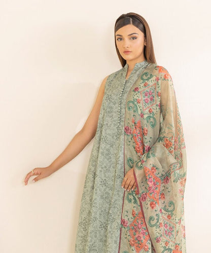 SAPPHIRE | UNSTITCHED 3 PIECE PRINTED LAWN SUIT