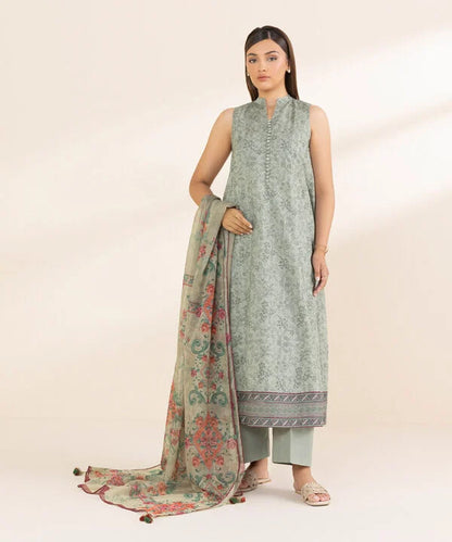 SAPPHIRE | UNSTITCHED 3 PIECE PRINTED LAWN SUIT
