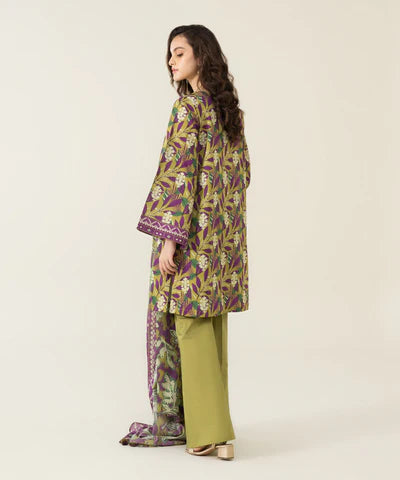 Sapphire | Unstitched 3Pc Printed Lawn Suit | U3P-DY23V4-18-R