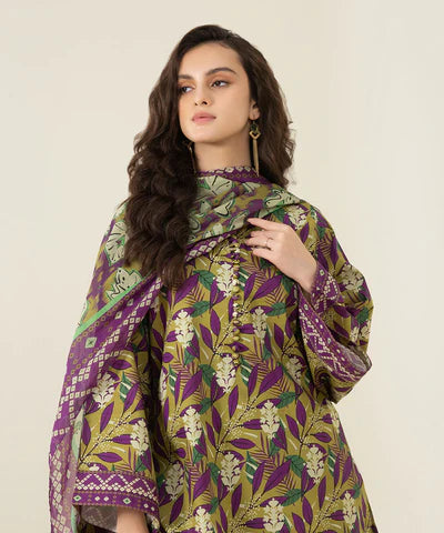 Sapphire | Unstitched 3Pc Printed Lawn Suit | U3P-DY23V4-18-R