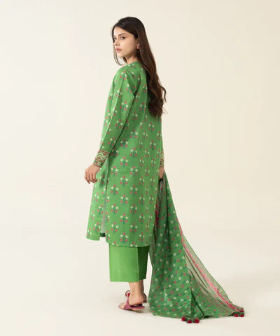 Sapphire | Unstitched 3Pc Printed Lawn Suit | U3P-DY23V4-21-R