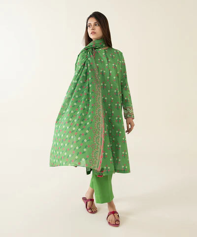Sapphire | Unstitched 3Pc Printed Lawn Suit | U3P-DY23V4-21-R