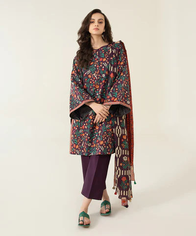 Sapphire | Unstitched 3Pc Printed Lawn Suit | U3P-DY23V4-24-R