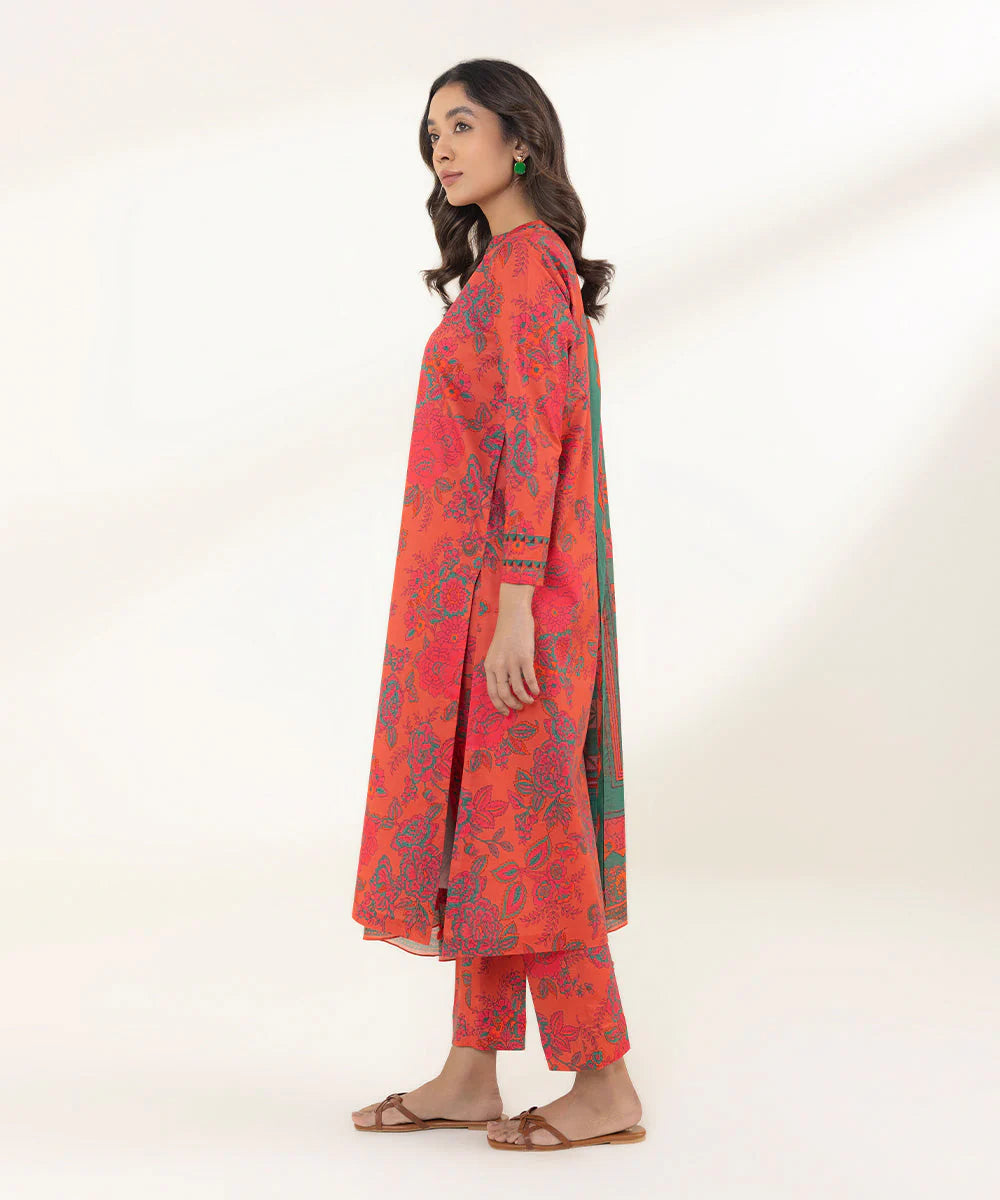 Sapphire | Unstitched 3Pc Printed Lawn Suit | U3P-DY23V4-2B