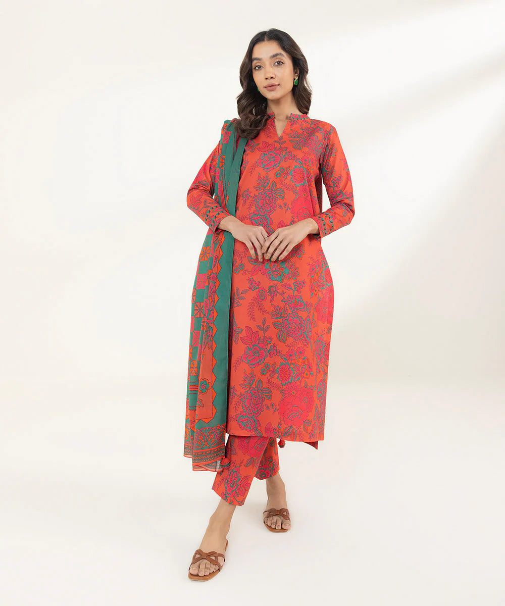 Sapphire | Unstitched 3Pc Printed Lawn Suit | U3P-DY23V4-2B