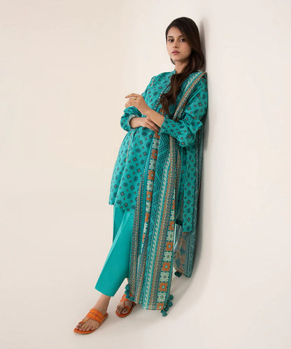 Sapphire | Unstitched 3Pc Printed Lawn Suit | U3P-DY23V4-34R