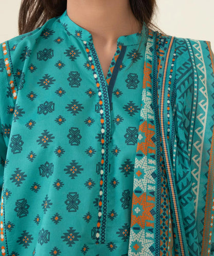 Sapphire | Unstitched 3Pc Printed Lawn Suit | U3P-DY23V4-34R