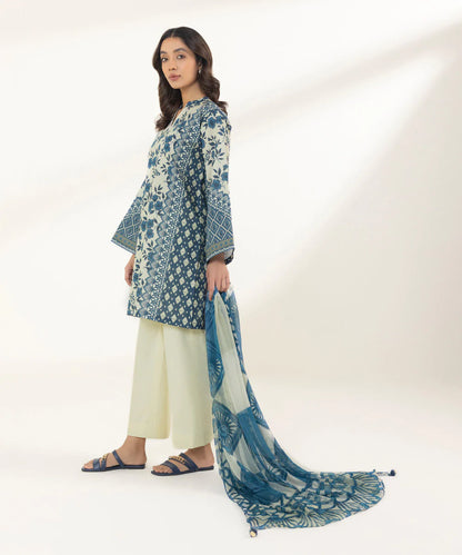 Sapphire | Unstitched 3Pc Printed Lawn Suit | U3P-DY23V4-5B