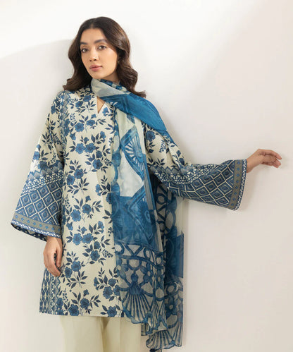 Sapphire | Unstitched 3Pc Printed Lawn Suit | U3P-DY23V4-5B