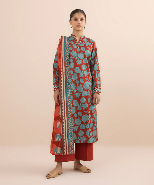 SAPPHIRE | UNSTITCHED 3 PIECE PRINTED LAWN SUIT