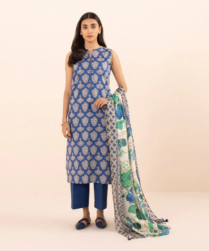 SAPPHIRE | UNSTITCHED 3 PIECE PRINTED LAWN SUIT