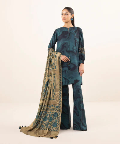 SAPPHIRE | UNSTITCHED 2 PIECE PRINTED LINEN SUIT