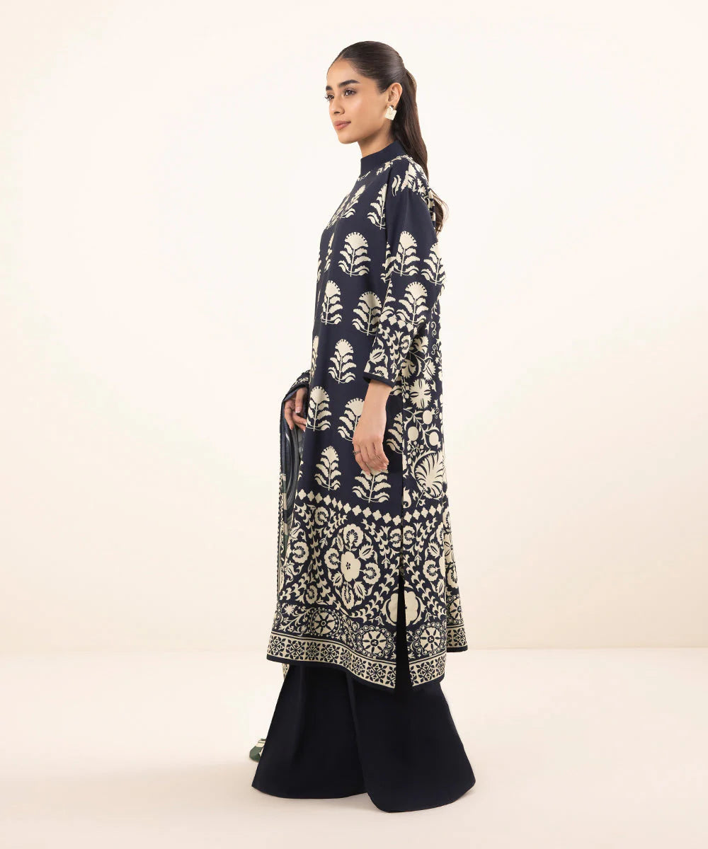 SAPPHIRE | UNSTITCHED 3 PIECE PRINTED LINEN SUIT