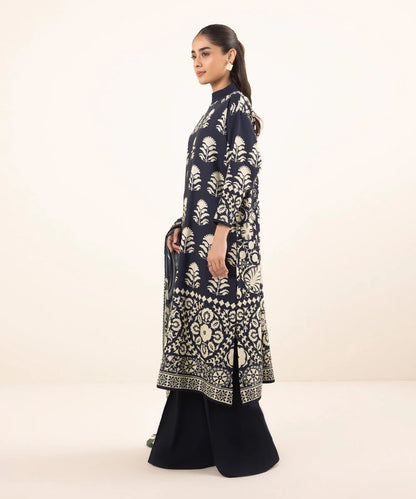 SAPPHIRE | UNSTITCHED 3 PIECE PRINTED LINEN SUIT