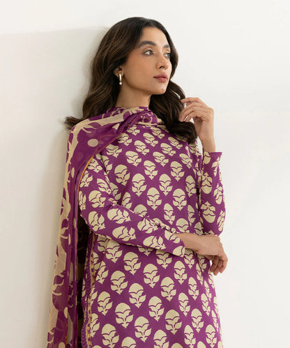 SAPPHIRE | UNSTITCHED 3 PIECE PRINTED LAWN SUIT