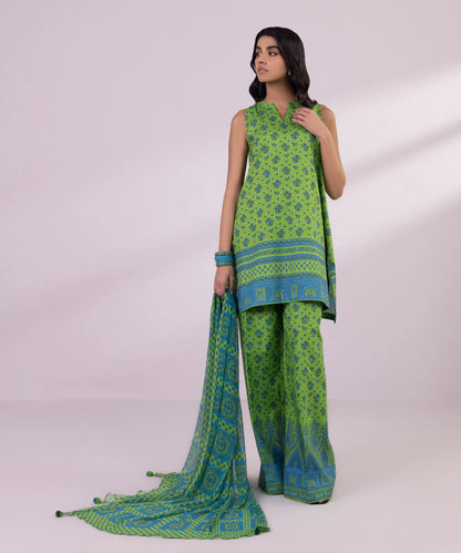 SAPPHIRE | UNSTITCHED 3 PIECE PRINTED LAWN SUIT