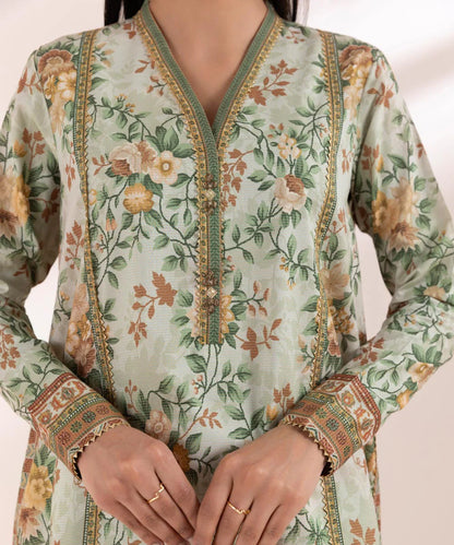 SAPPHIRE | UNSTITCHED 2 PIECE PRINTED ZARI LAWN SUIT