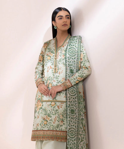 SAPPHIRE | UNSTITCHED 2 PIECE PRINTED ZARI LAWN SUIT
